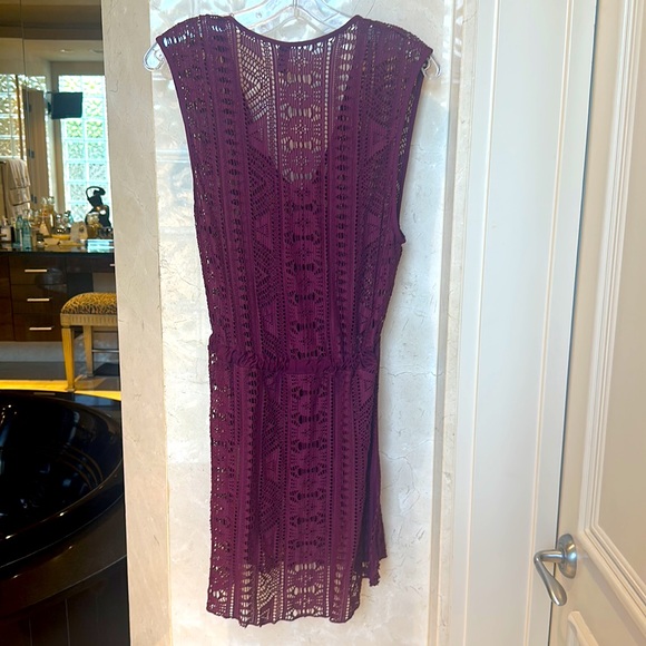 NWOT BECCA COVERUP Boho Chic Tie Waist Dress Size S - Picture 3 of 5